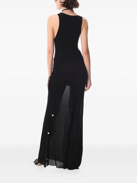 MANURÍ tie-detail bodysuit - Black