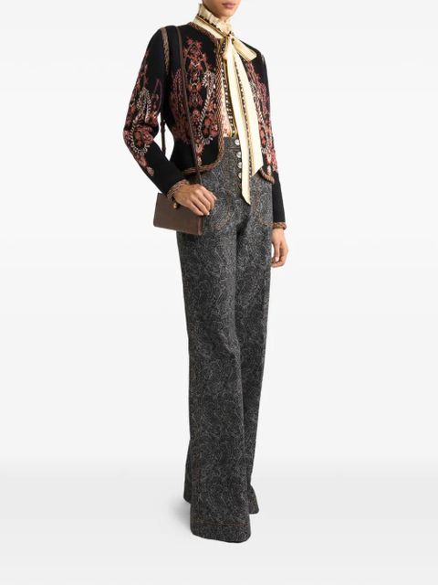 ETRO jacquard paisley-motif cardigan - Black - zdjęcie produktu nr 2