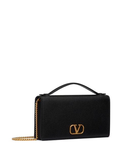 Valentino Garavani VLogo Signature leather tote bag - Black
