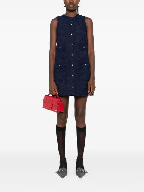 SANDRO tweed flap-pocket mini dress - Blue - zdjęcie produktu nr 2
