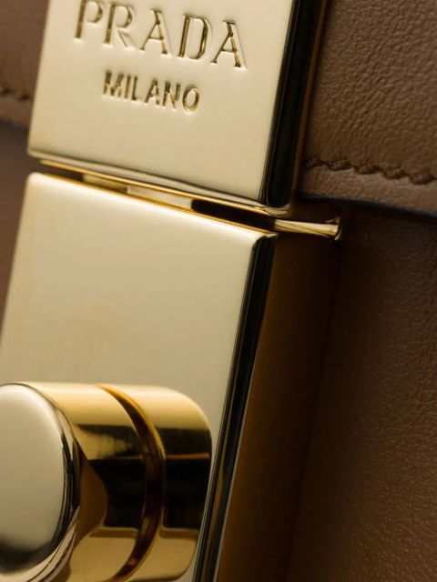 Prada small Soft Sound leather shoulder bag - Brown