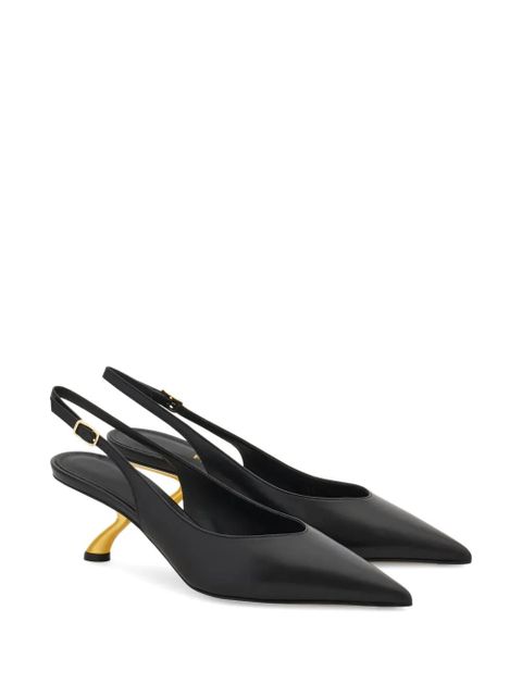 Ferragamo Sculptural heel slingback - Black - zdjęcie produktu nr 2