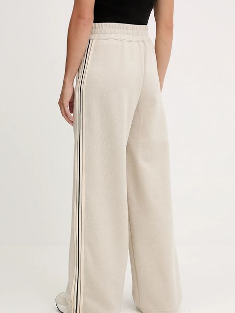 Guess spodnie dresowe z domieszką wełny MURIEL damskie kolor beżowy z aplikacją V5BB16 KCX52