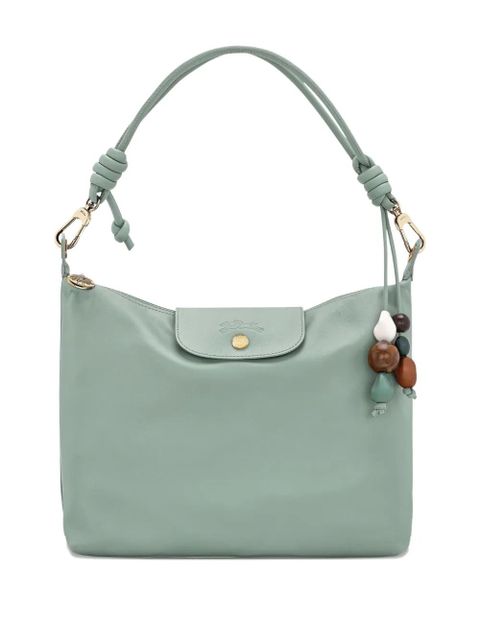 Longchamp Le Pilage beaded-charm shoulder bag - Green - zdjęcie produktu nr 1