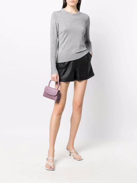 BY FAR croc-effect top-handle tote - Purple