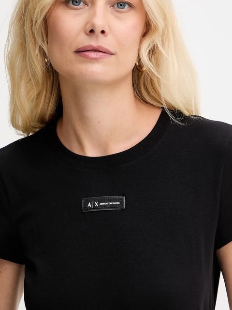 Armani Exchange t-shirt damski kolor czarny XW001362 AF16294