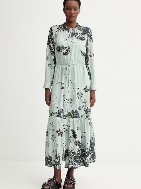 MUNTHE sukienka z dodatkiem jedwabiu BERNADETTE - zdjęcie produktu nr 1