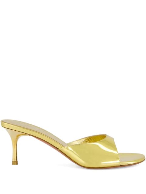 Amina Muaddi 60mm Jeanne metallic leather sandals - Gold - zdjęcie produktu nr 1