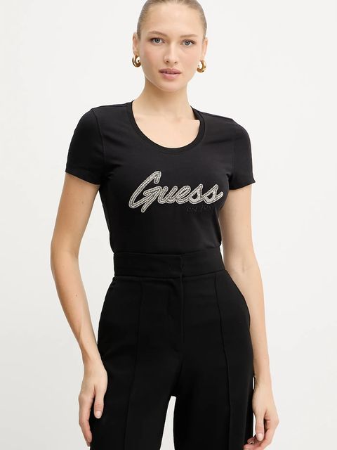 Guess t-shirt damski kolor czarny W5YI16 J1314 - zdjęcie produktu nr 1