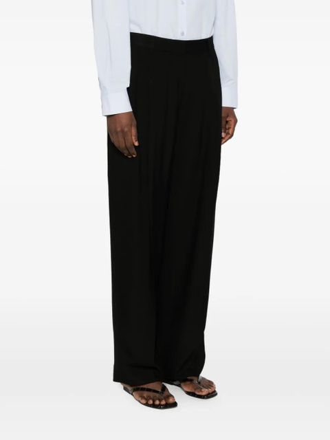 TOTEME double-pleat trousers - Black