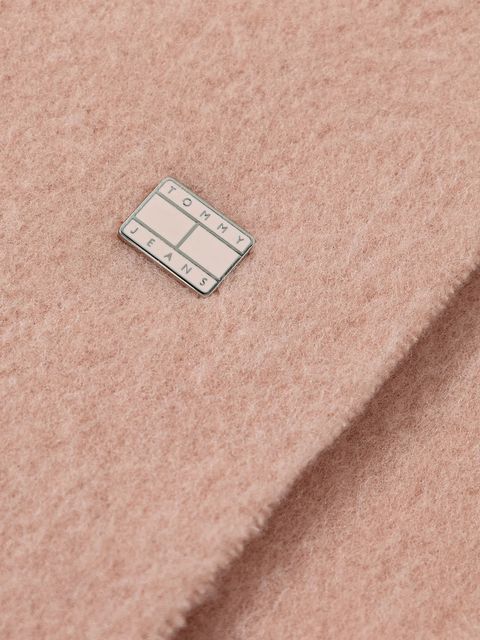 Tommy Jeans szalik z dodatkiem wełny damski kolor różowy gładki AW0AW17903 - zdjęcie produktu nr 2