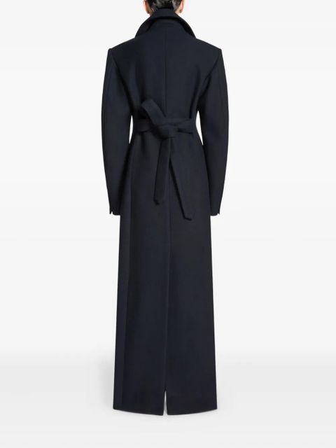 DRIES VAN NOTEN double-breasted belted coat - Blue