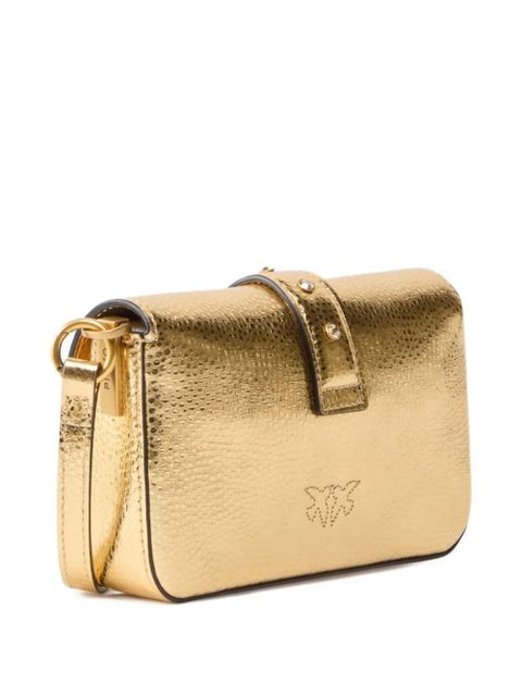 PINKO metallic-finish leather crossbody bag - Gold - zdjęcie produktu nr 2