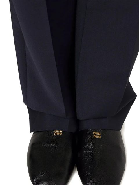 Miu Miu stripe-detail trousers - F0124 NAVY