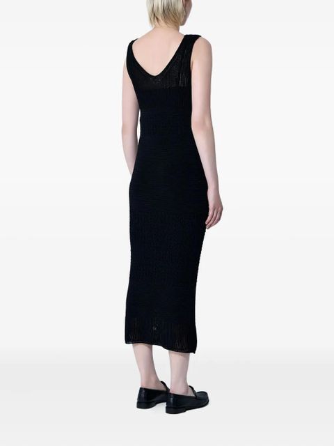 Max Mara V-neck midi dress - Black