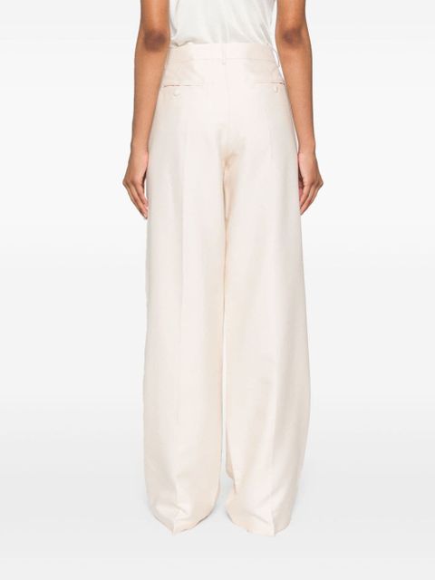 Magda Butrym wide-leg silk trousers - Neutrals