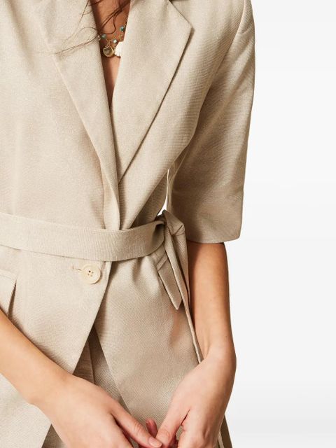 TWINSET short-sleeve belted blazer - Neutrals