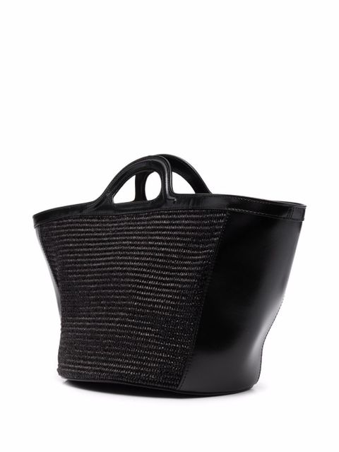 Marni Tropicalia logo-embroidered tote bag - Black