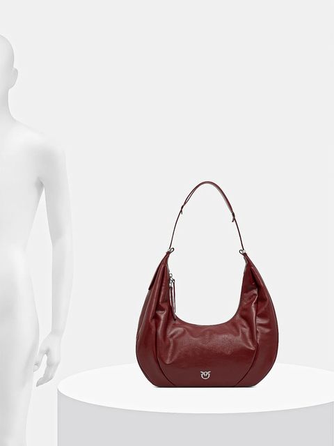 Pinko torebka skórzana kolor bordowy 104295 A26J