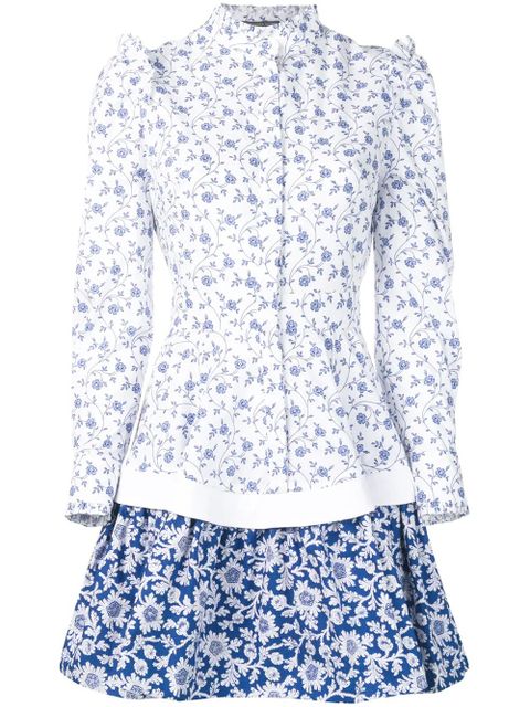 Alexander McQueen Victorian Floral dress - Blue - zdjęcie produktu nr 1