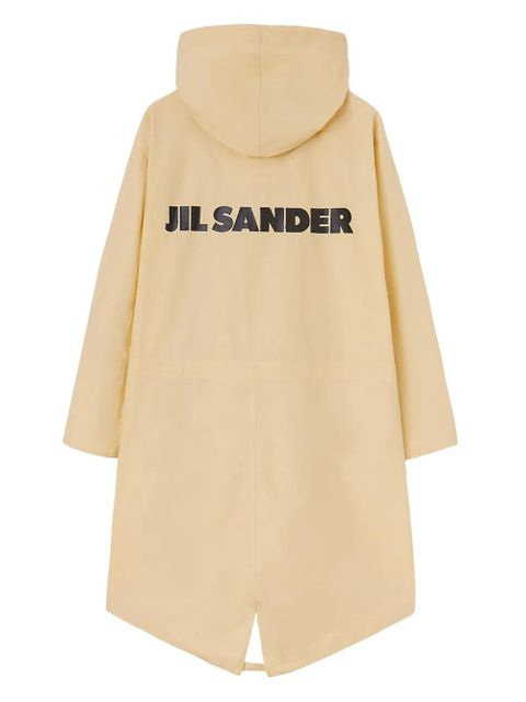 Jil Sander logo print drawstring coat - Yellow