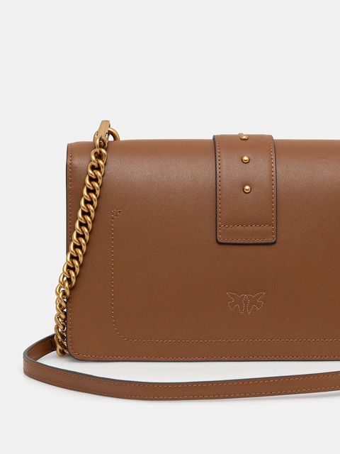 Pinko torebka skórzana kolor brązowy 105857 A0F1 - zdjęcie produktu nr 2