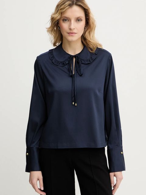 Barbour bluzka Evie damska kolor granatowy gładka LSH1725 - zdjęcie produktu nr 1