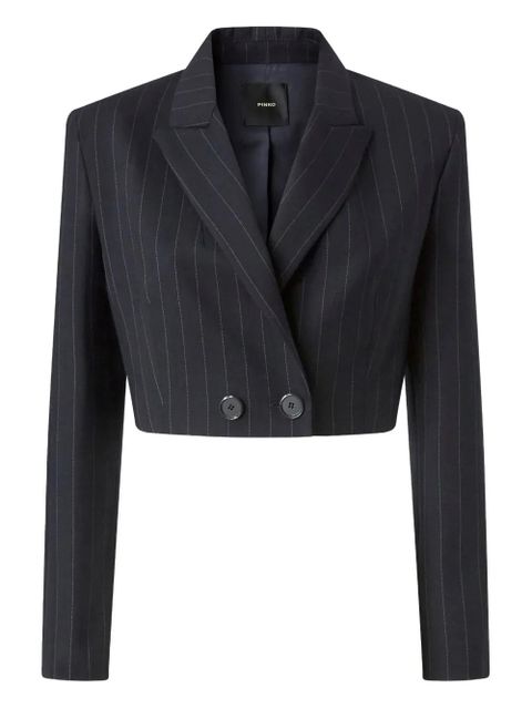 PINKO pinstripe cropped jacket - Blue - zdjęcie produktu nr 1