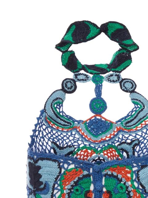 ETRO crochet-knit crop top - Blue - zdjęcie produktu nr 2