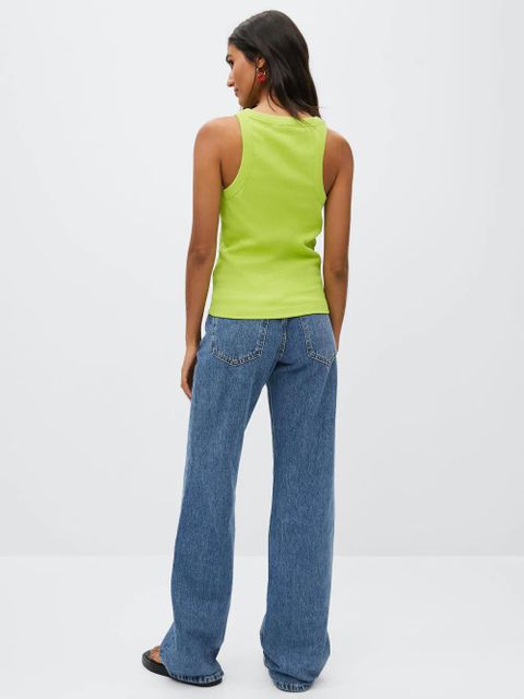 Bawełniany ściągaczowy top