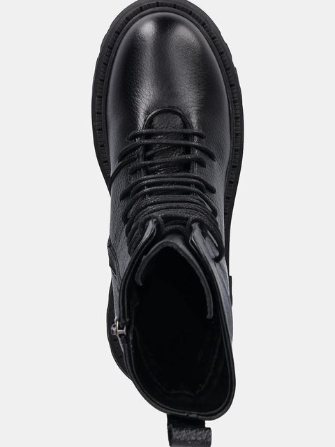 Answear.LAB workery skórzane kolor czarny na platformie lekko ocieplone