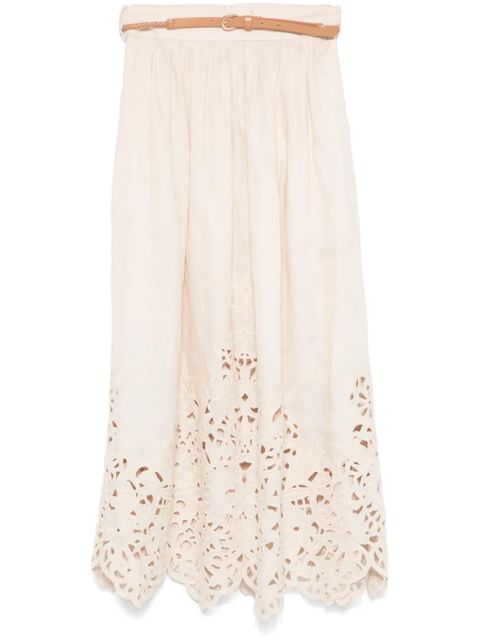 ZIMMERMANN Wylie midi skirt - Neutrals - zdjęcie produktu nr 1