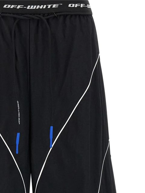 Off-White logoband contrast track pants - Black