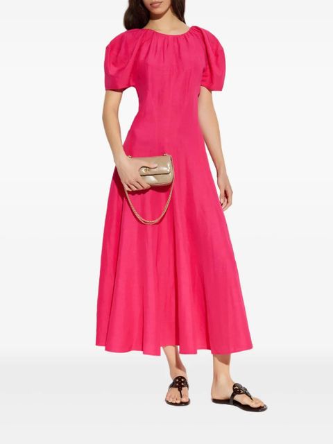 Tory Burch balloon-sleeve midi dress - Pink
