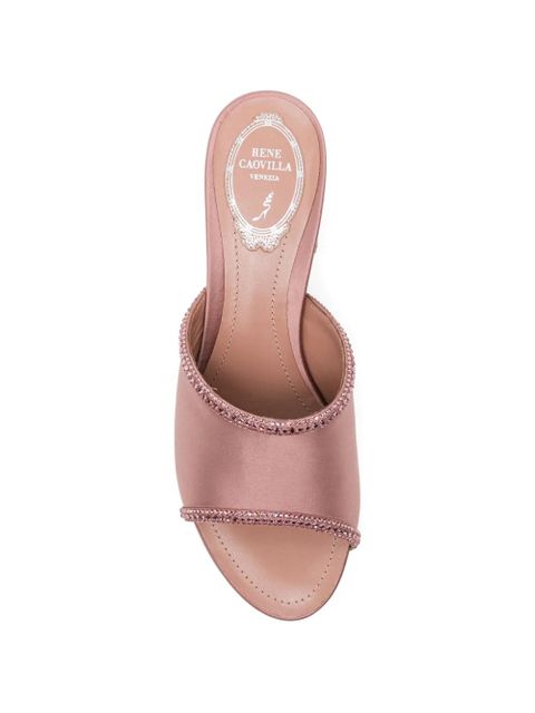 René Caovilla embellished mules - Pink