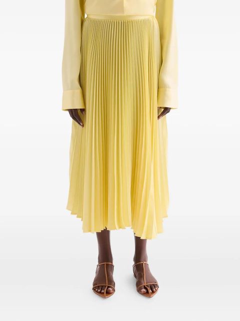 Jil Sander pleated midi skirt - Yellow - zdjęcie produktu nr 2