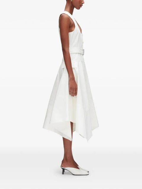 3.1 Phillip Lim belted V-neck midi dress - Neutrals