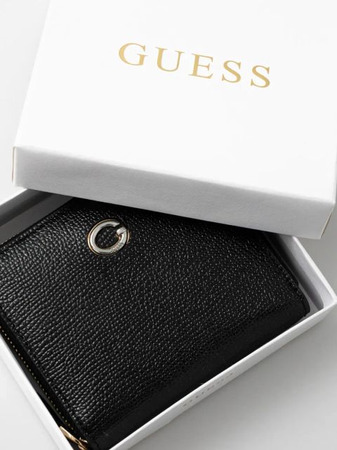 Guess portfel skórzany damski kolor czarny RW1761 P5201