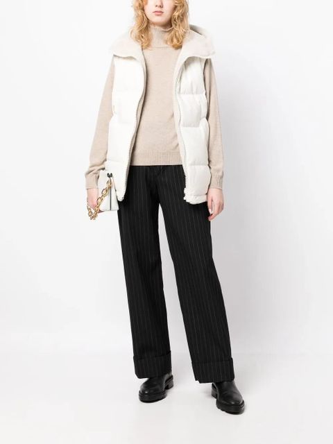 Yves Salomon reversible shearling gilet - YS ARMY - White