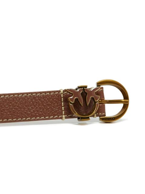 PINKO Tamboril H2.5 leather belt - Brown