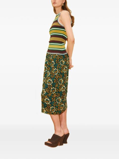 ALEMAIS Clover crochet-trim top - Yellow