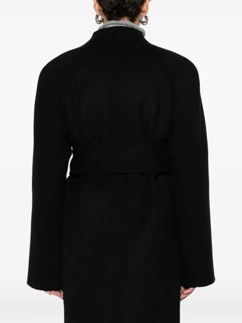 KHAITE belted wool coat - Black