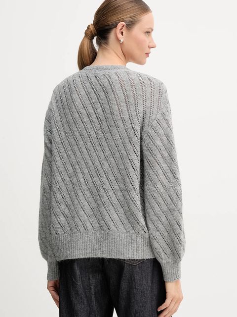 Marc Aurel sweter z domieszką wełny damski kolor szary 8042-8000-82096