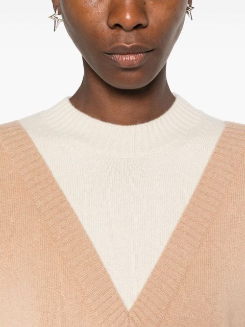 Rabanne two-tone layered jumper - Neutrals