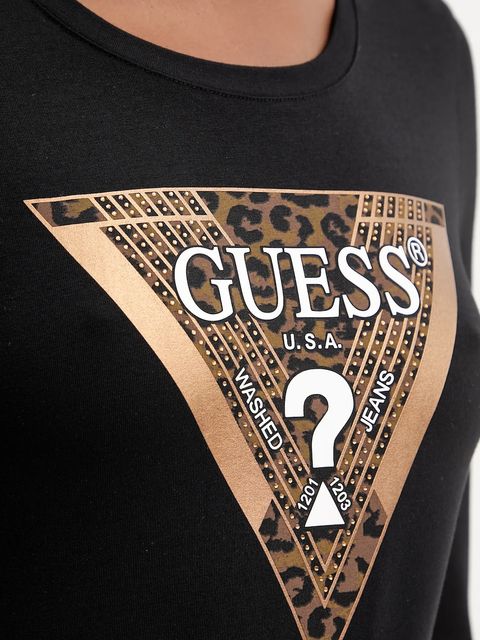 Guess longsleeve LEO damskie kolor czarny W5BI75 J1314