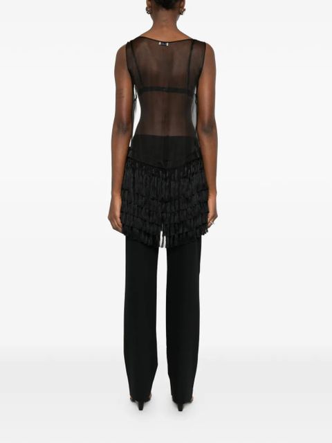 St. Agni tassel-detail mini dress - Black