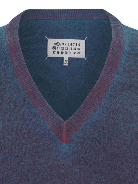 Maison Margiela V-neck sweater - Blue