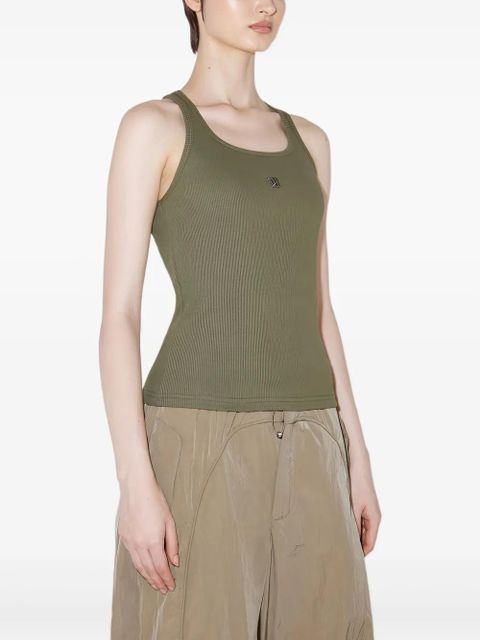 MISBHV logo-detail scoop-neck tank top - Green