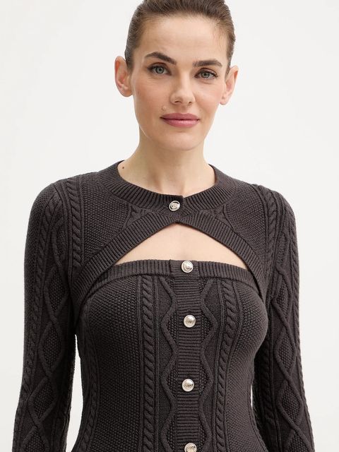 Guess sukienka DAPHNE kolor szary mini dopasowana W5BK61 Z2ZK2