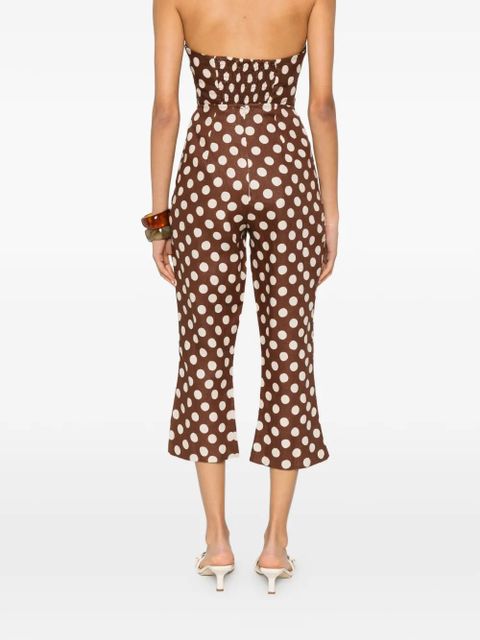 Faithfull the Brand Valeria polka-dot trousers - Brown